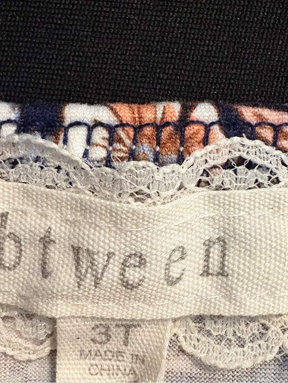 btween Navy Floral Dress with Blue & Peach Flowers - Picture 3 of 4